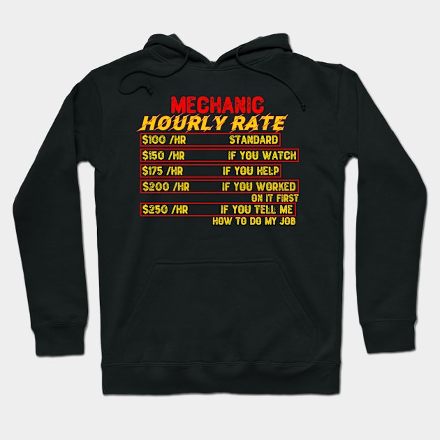 Mechanic Hourly Rate Hoodie by Yyoussef101